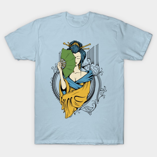 Asian Lady T-Shirt by inkExtreme